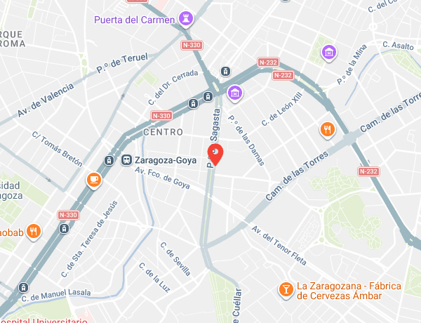 mapa oficinas correduría seguros en zaragoza niketos